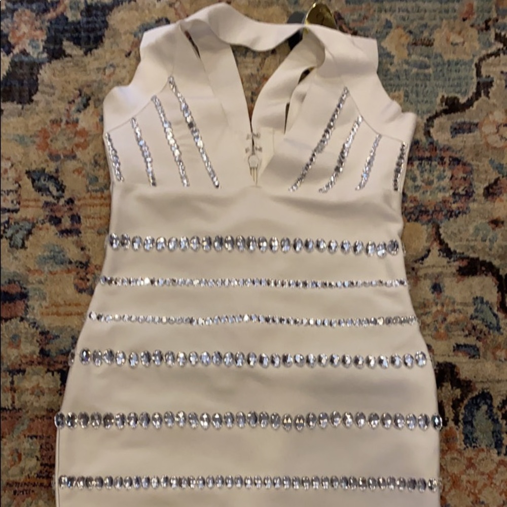 White beautiful dress bandage super nice Material